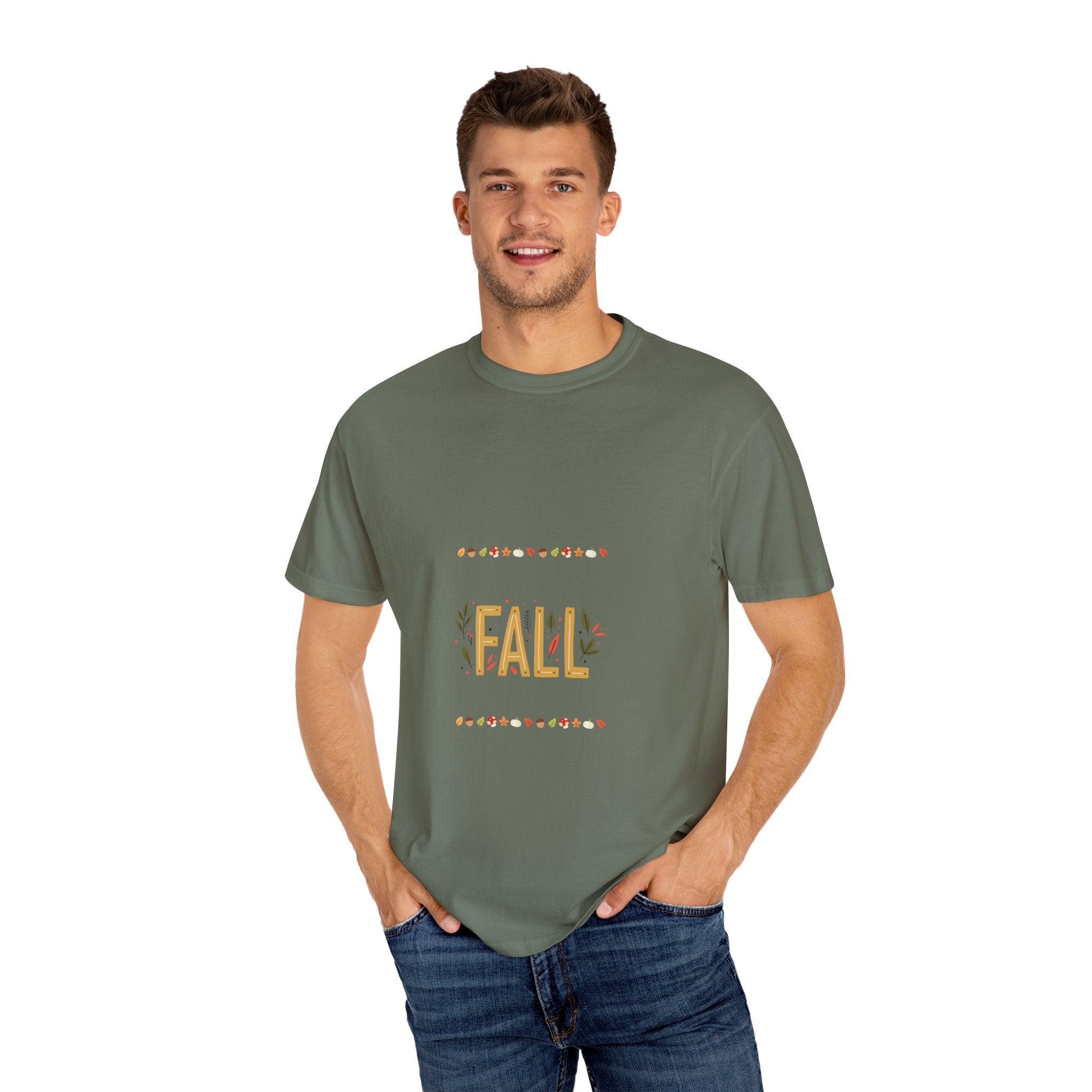 Fall Garment-Dyed T-Shirt | Cozy Autumn Vibes, Perfect for Halloween & Thanksgiving, Gift for Nature Lovers, Comfortable Casual Wear