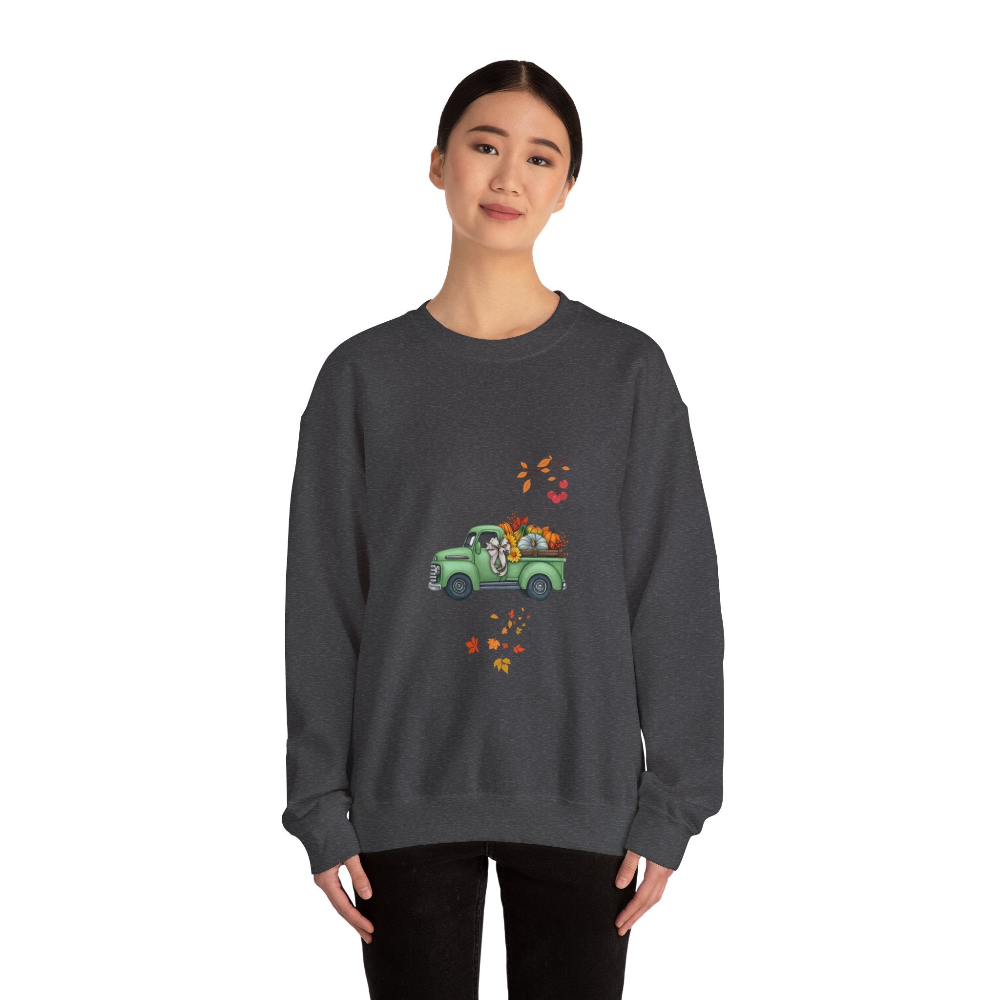 Fall Harvest Truck Crewneck Sweatshirt