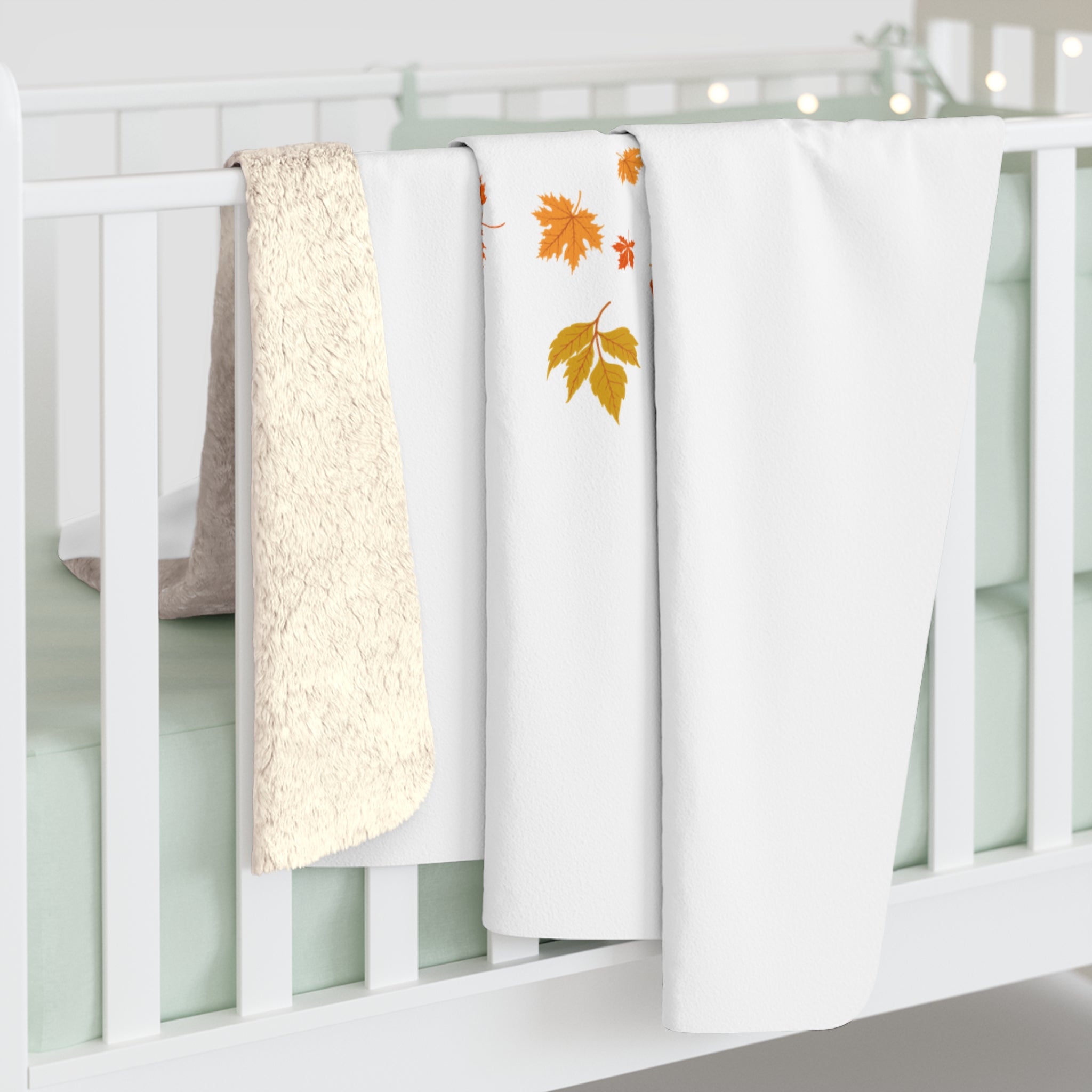 Cozy Autumn Truck Sherpa Fleece Blanket