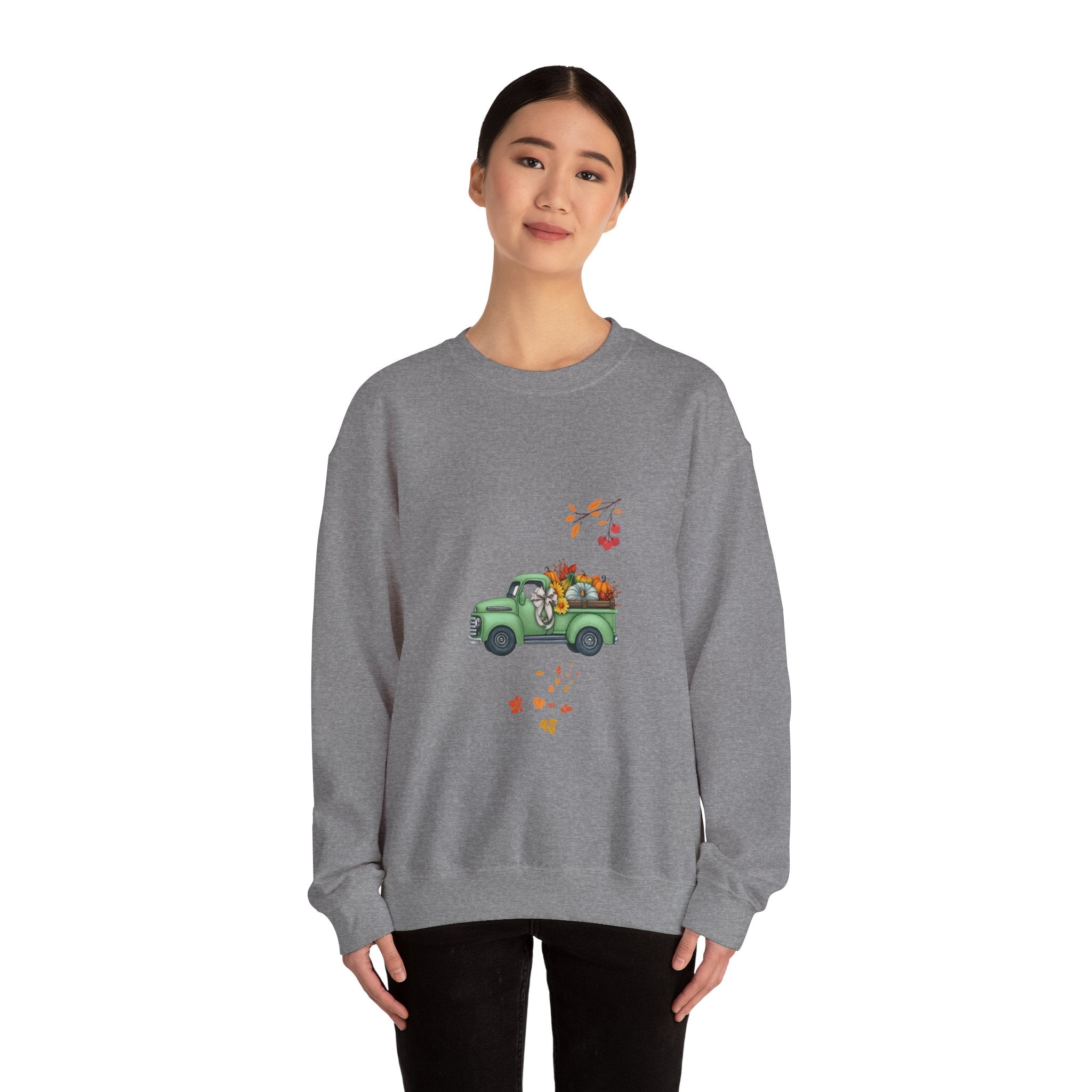Fall Harvest Truck Crewneck Sweatshirt