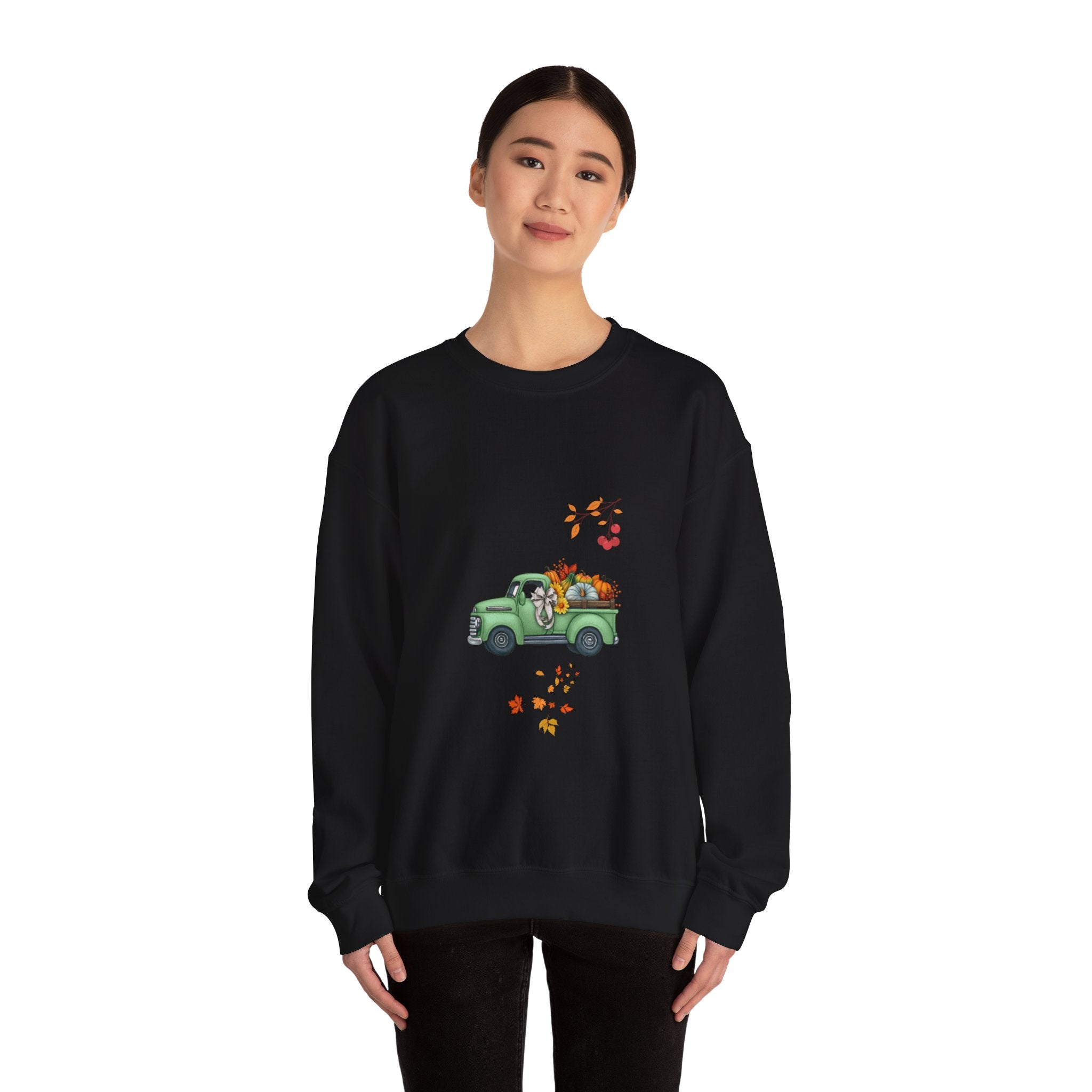 Fall Harvest Truck Crewneck Sweatshirt