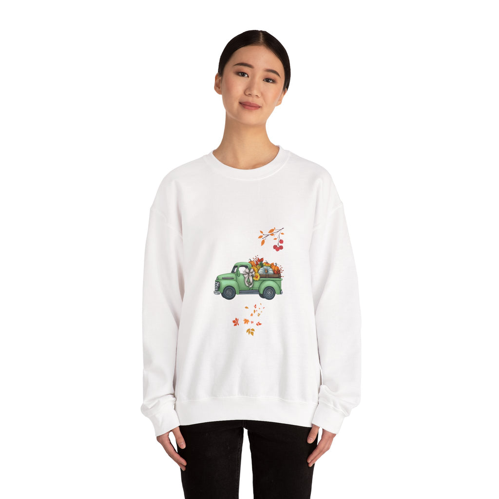 Fall Harvest Truck Crewneck Sweatshirt