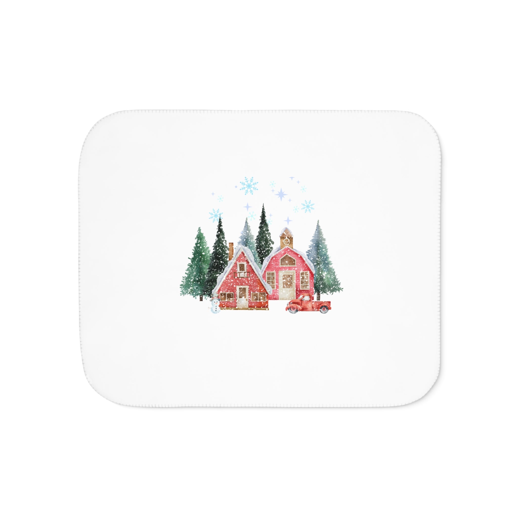 Cozy Winter Wonderland Sherpa Blanket