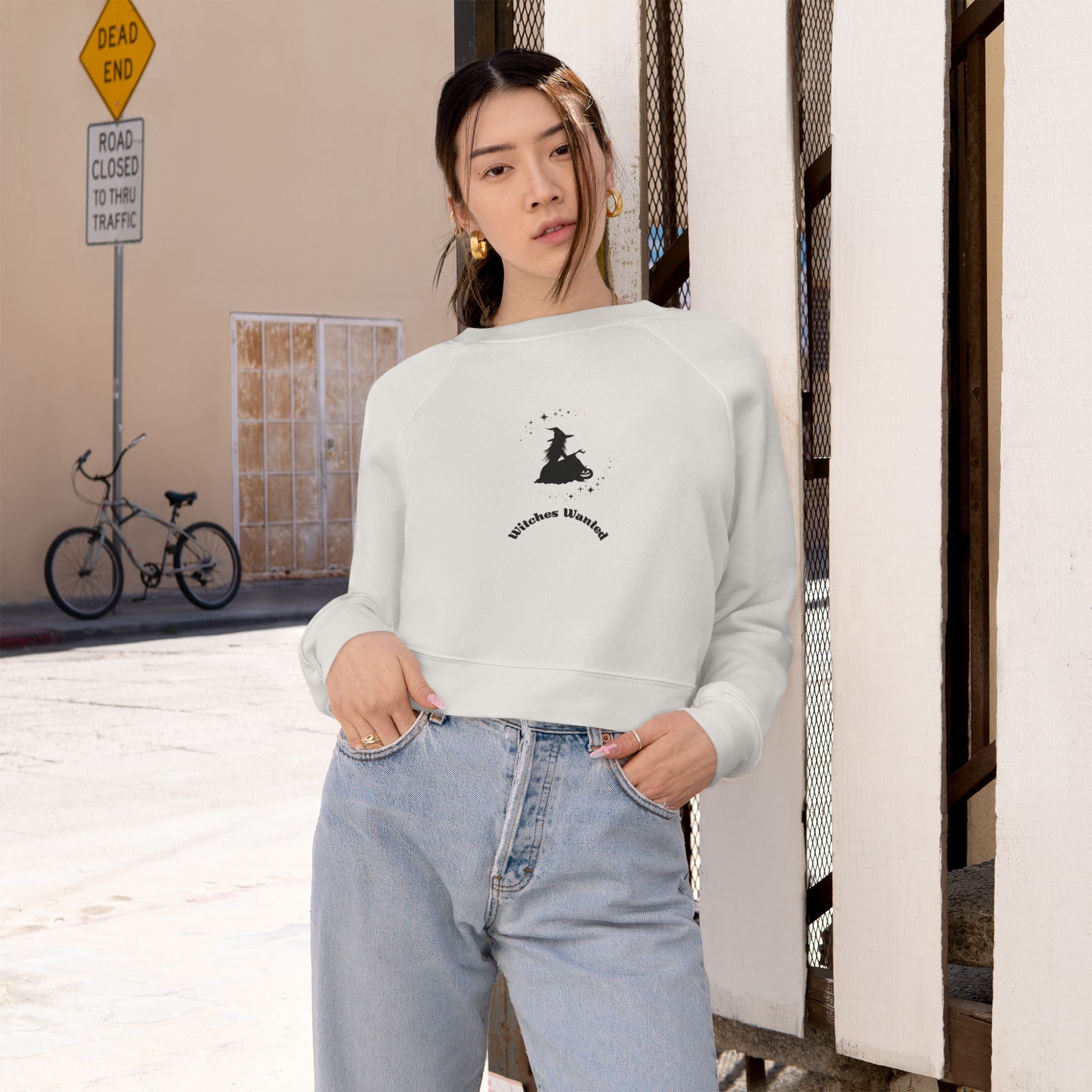 Witches Wanted Cropped Fleece Pullover