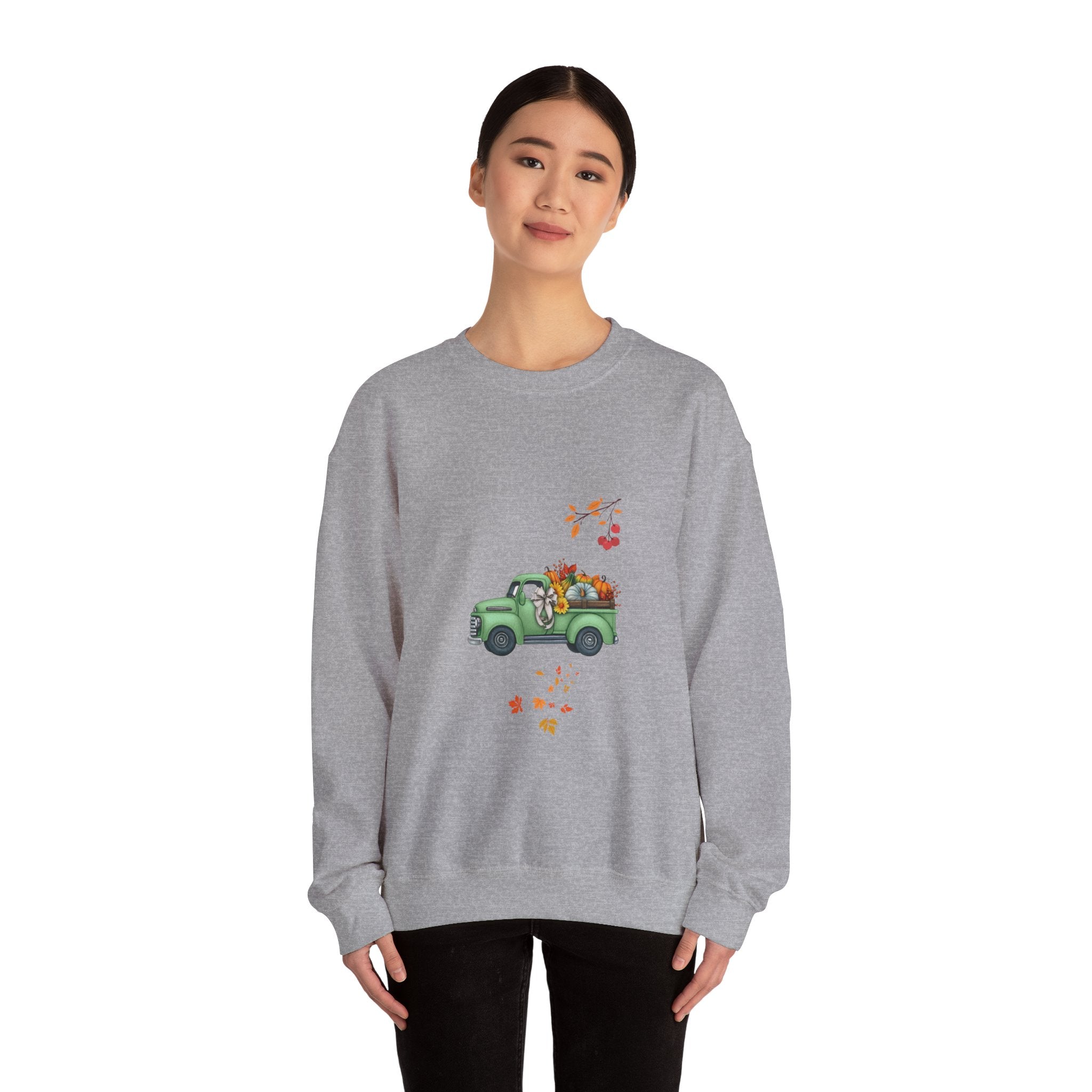 Fall Harvest Truck Crewneck Sweatshirt