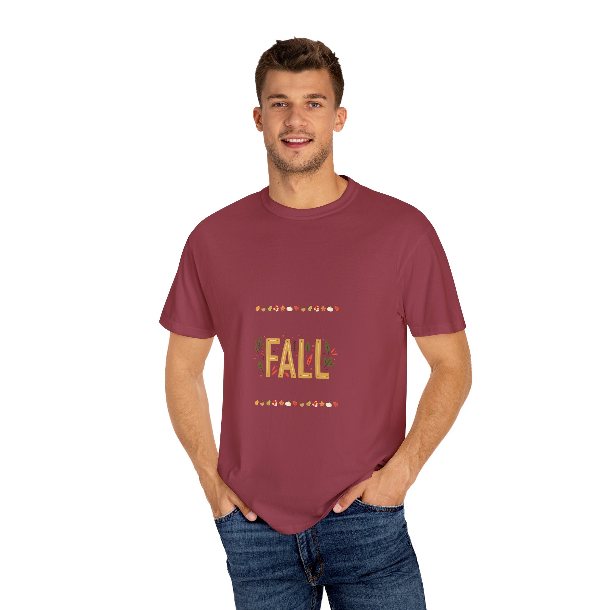 Fall Garment-Dyed T-Shirt | Cozy Autumn Vibes, Perfect for Halloween & Thanksgiving, Gift for Nature Lovers, Comfortable Casual Wear