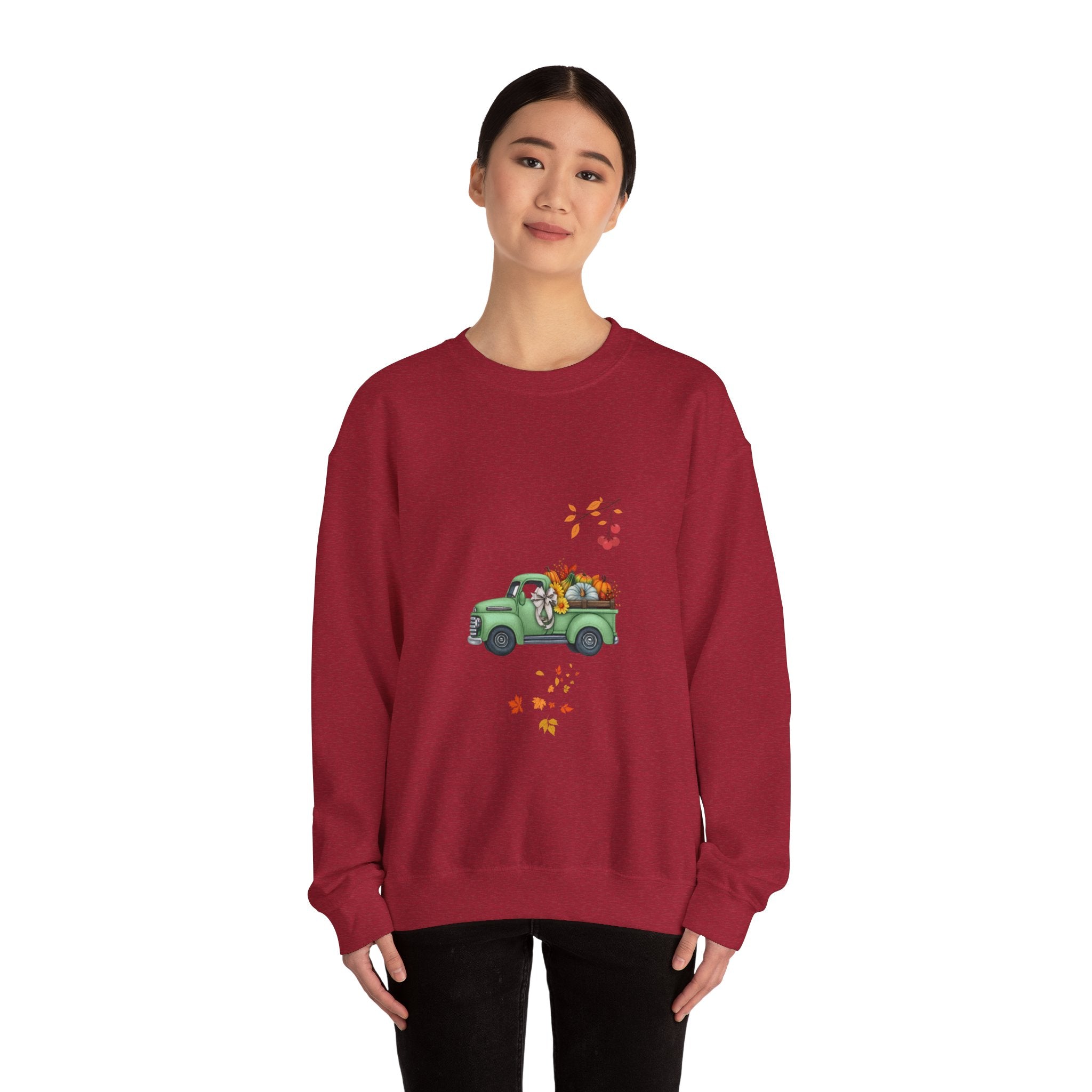 Fall Harvest Truck Crewneck Sweatshirt