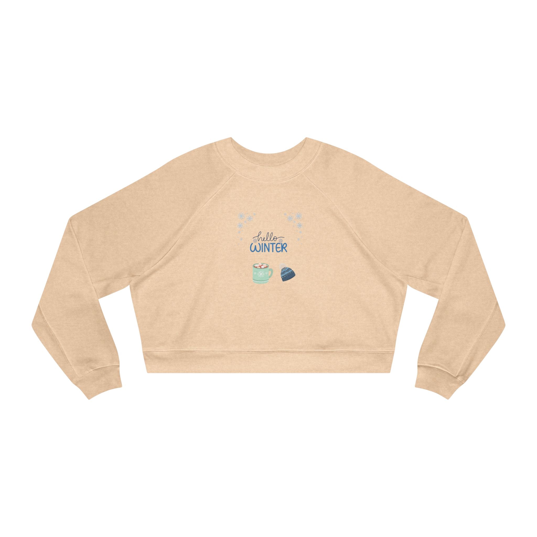 Hello Winter-Cropped Sweatshirt