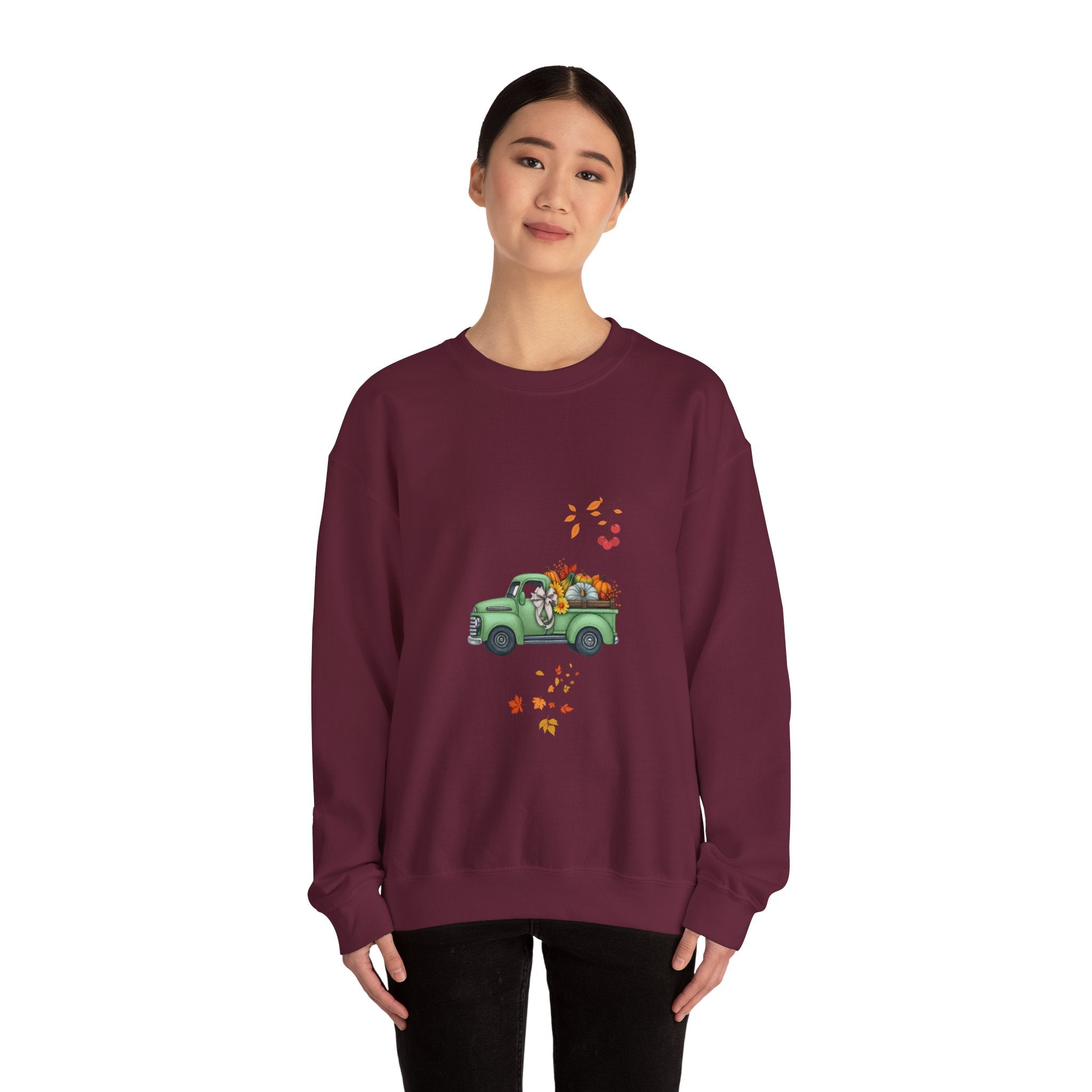 Fall Harvest Truck Crewneck Sweatshirt