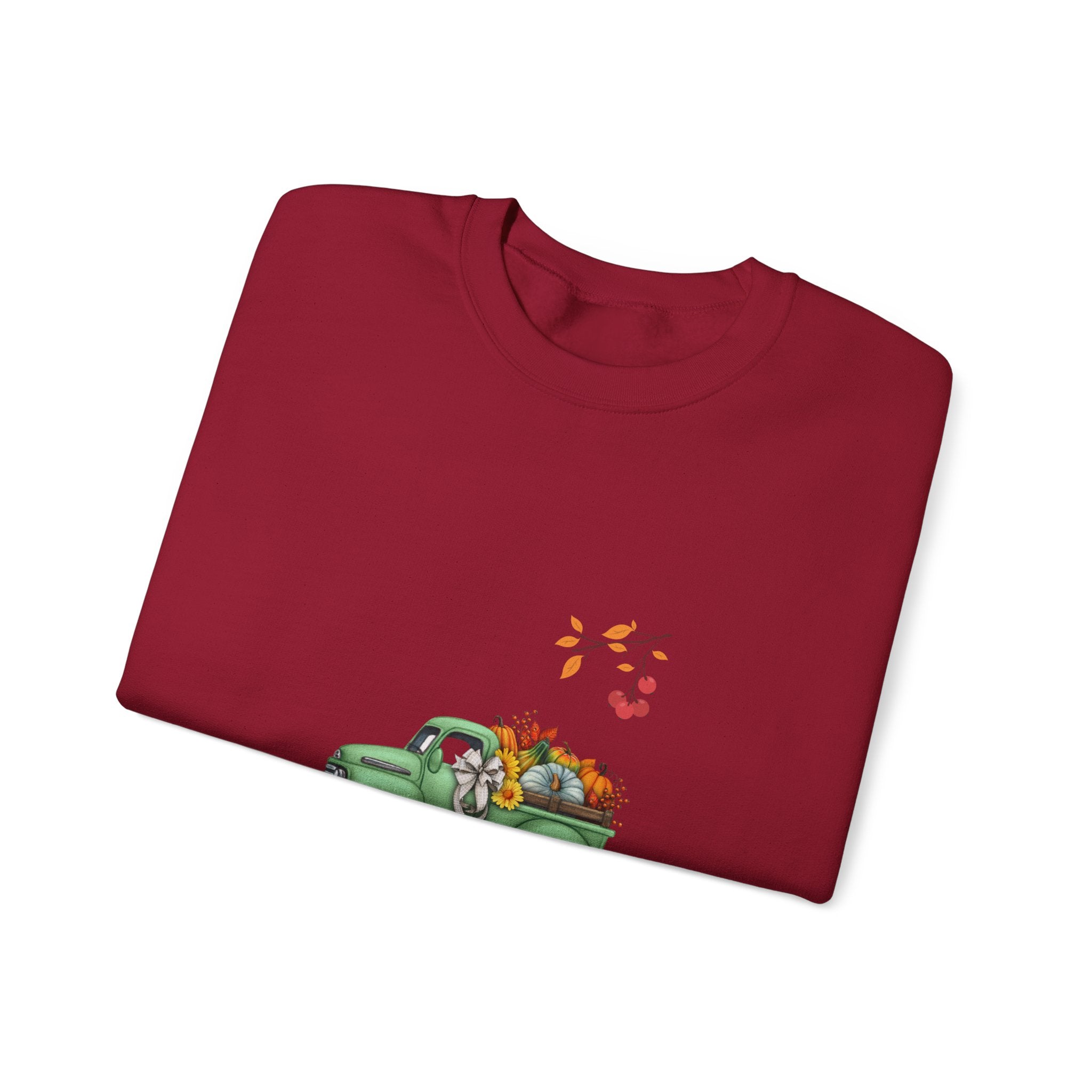 Fall Harvest Truck Crewneck Sweatshirt