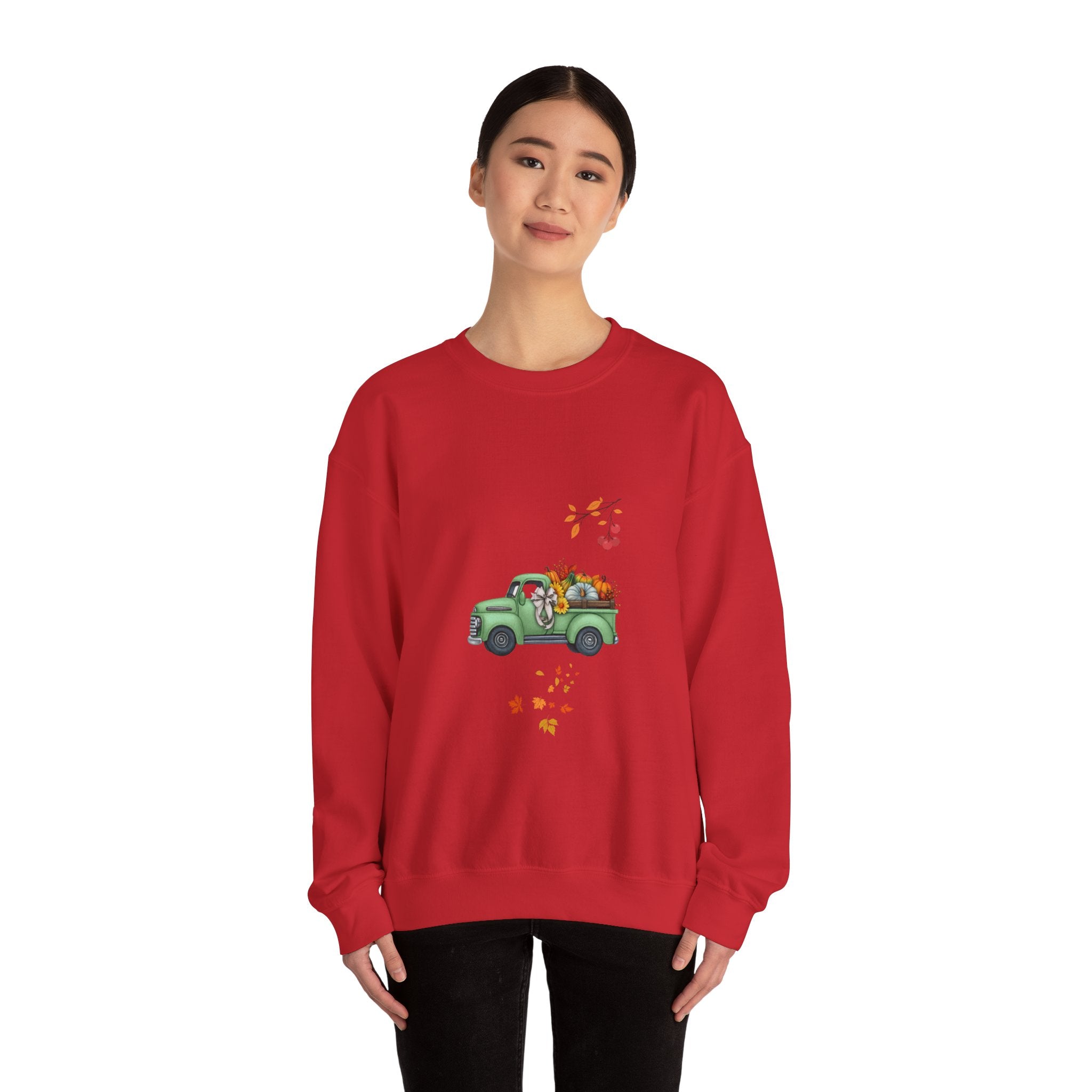 Fall Harvest Truck Crewneck Sweatshirt