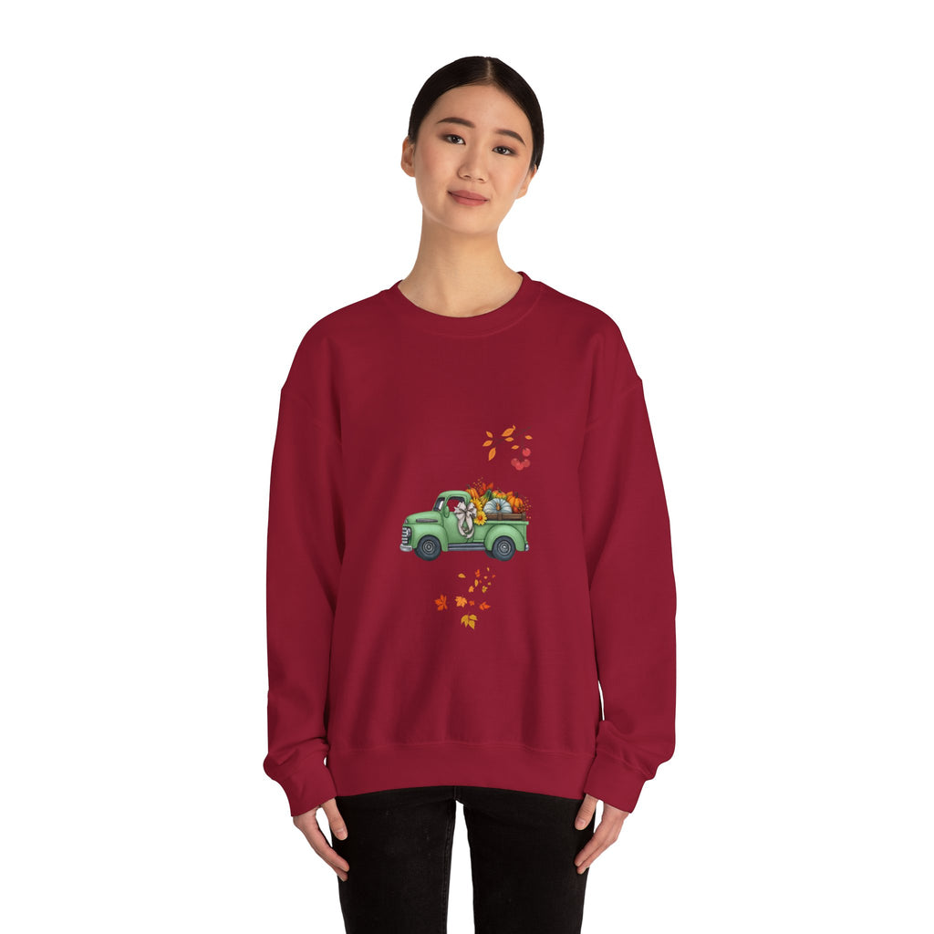 Fall Harvest Truck Crewneck Sweatshirt