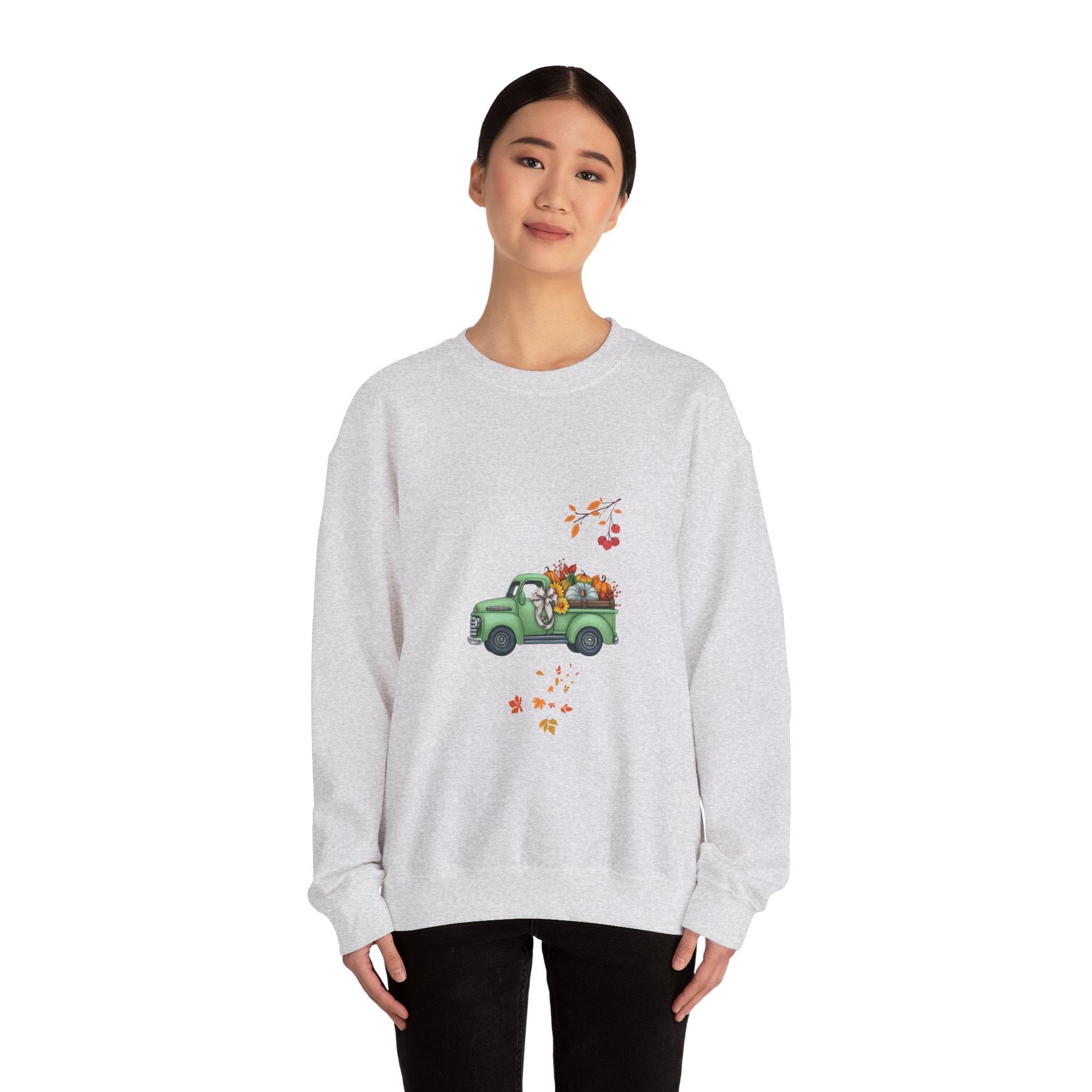 Fall Harvest Truck Crewneck Sweatshirt