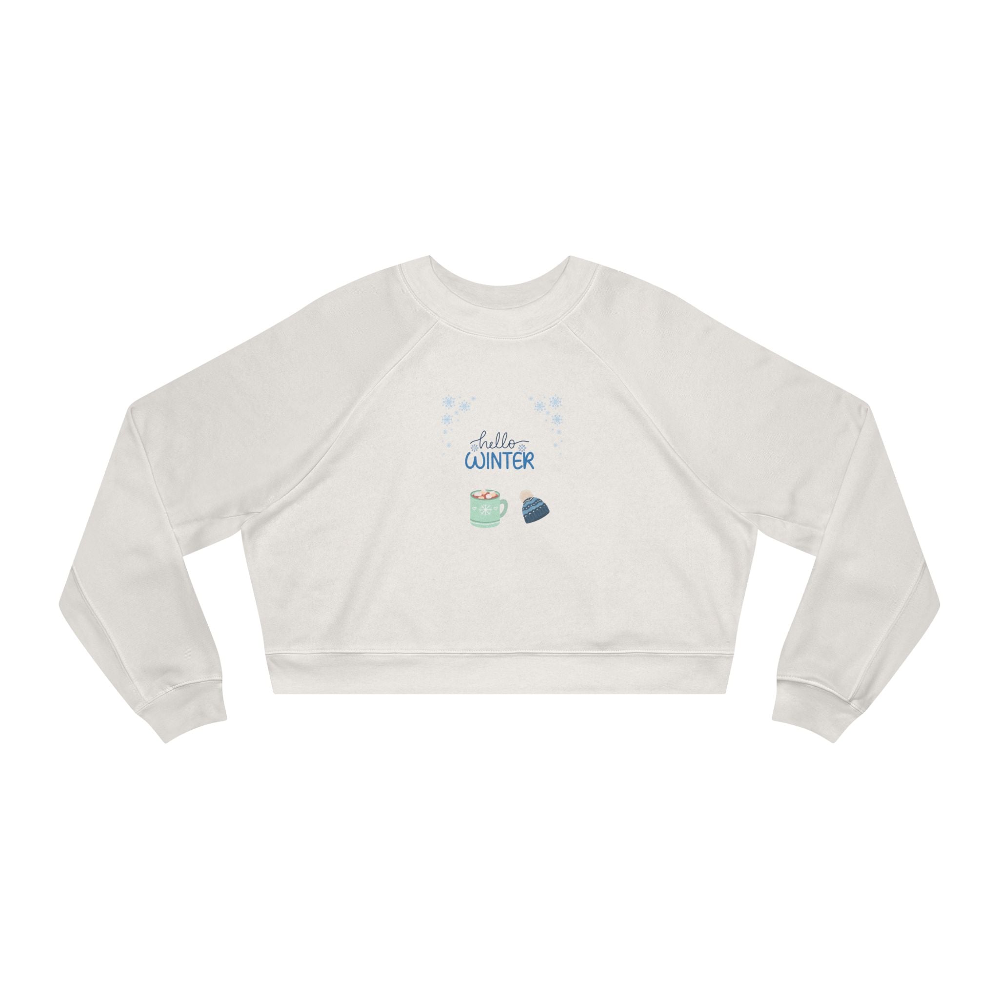 Hello Winter-Cropped Sweatshirt